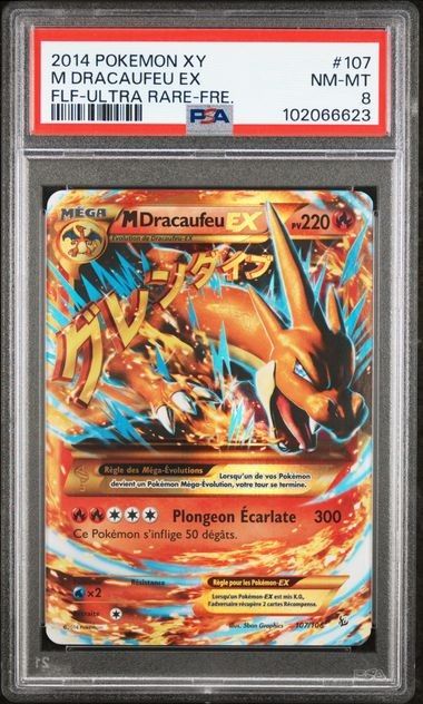 Pokemon Karte M-Dracaufeu-EX 107/106 Ultra Rare Funken PSA 8