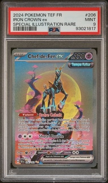 Pokemon Karte Eiserner Chef-ex 158/131 Alternative Prismatische Evolution PSA 9 – Photo 1