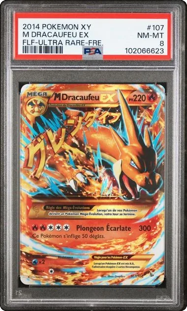 Pokemon Karte M-Dracaufeu-EX 107/106 Ultra Rare Funken PSA 8