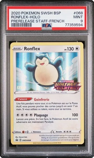 Pokemon Karte Ronflex SWSH068 Promo SWSH PSA 9